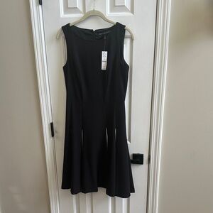 White House Black Market Classic Black Midi Dress